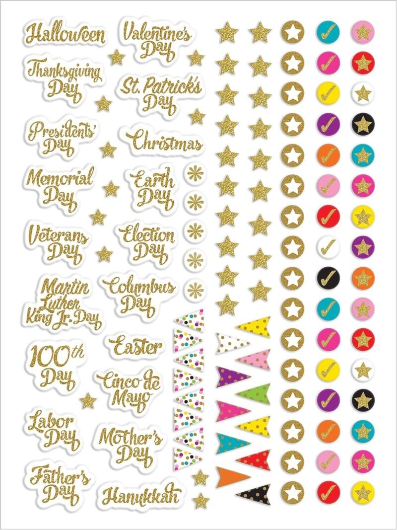 Teacher Created Resources 2152 Lesson Planner w/Stickers, Confetti, 8-1/2-Inch x11-Inch, Multi - Image 5