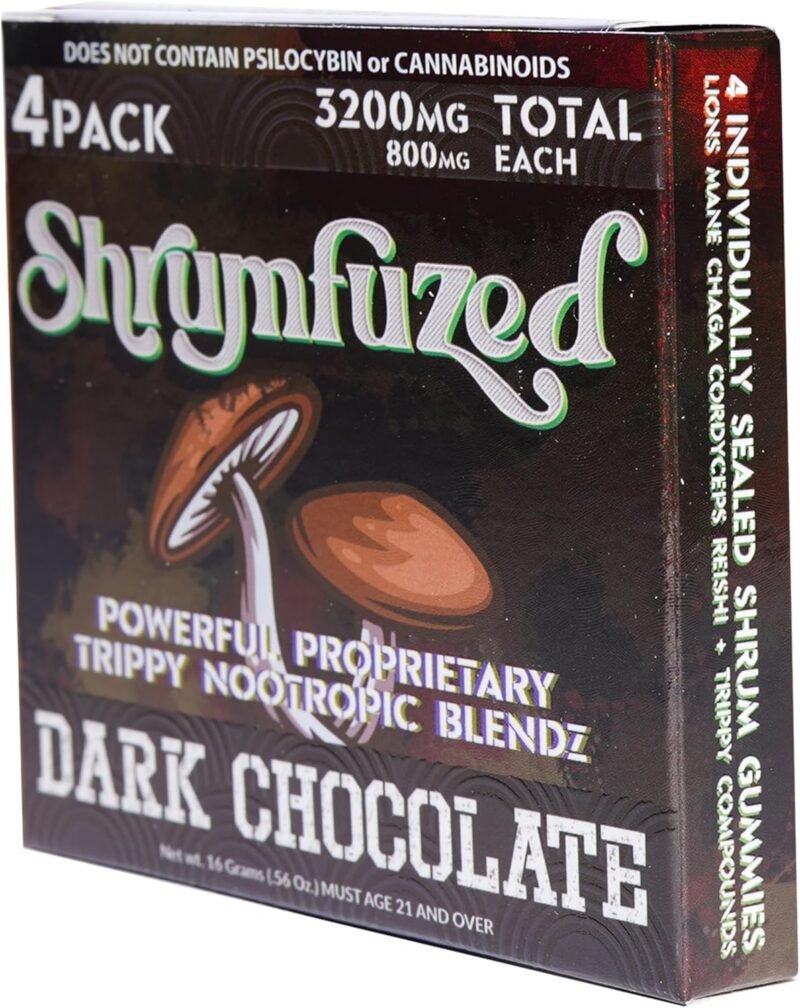 Proprietary Nootropic Gummy 8000mg - Lion's Mane, Reishi, Chaga, and Cordycep Nootropic Tripee Mushroom Blend (4, Dark Chocolate) - Image 3