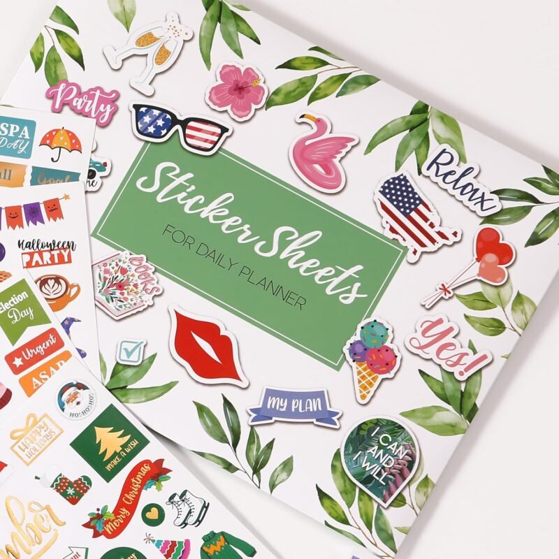 Planner Stickers - Monthly Planner Stickers and Accessories 25 Pages 1500 + Stunning Functional and Colorful Designs, Calendar Sticker Includes Festival Theme Journal Sticker - Image 9