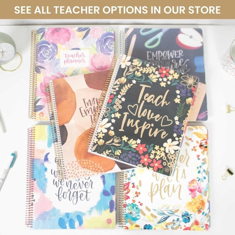 bloom daily planners Undated Academic Year Teacher Planner & Calendar - 7 Period Lesson Plan Organizer Book with Frosted Cover (9" x 11") (Interchangeable Cover) - Bold & Bright - Image 8