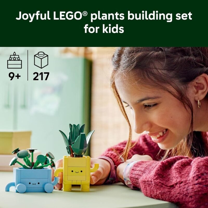 LEGO Botanicals Happy Plants Building Toys - Bedroom or Dorm Room Decor for Girls, Boys, & Adults, Desk or Shelf Display - Birthday Gift Ideas for Kids, Ages 9+ - 10349 - Image 2