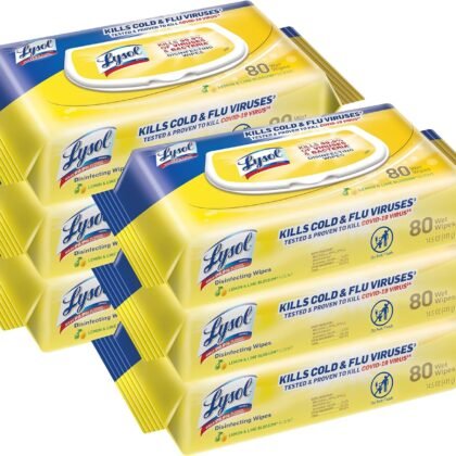 Lysol Disinfecting Handi-Pack Wipes, Lemon and Lime Blossom, 480 Count