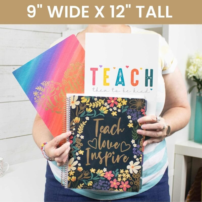 bloom daily planners Undated Academic Year Teacher Planner & Calendar - 7 Period Lesson Plan Organizer Book with Frosted Cover (9" x 11") (Interchangeable Cover) - Bold & Bright - Image 7