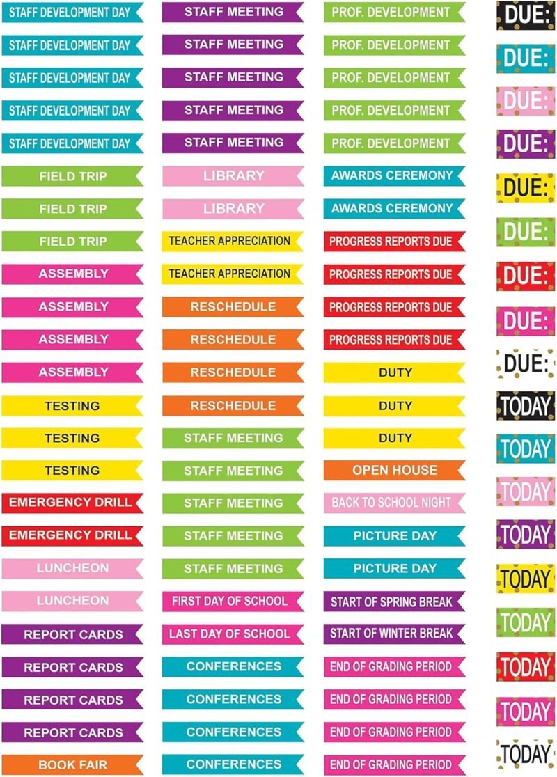 Teacher Created Resources 2152 Lesson Planner w/Stickers, Confetti, 8-1/2-Inch x11-Inch, Multi - Image 4