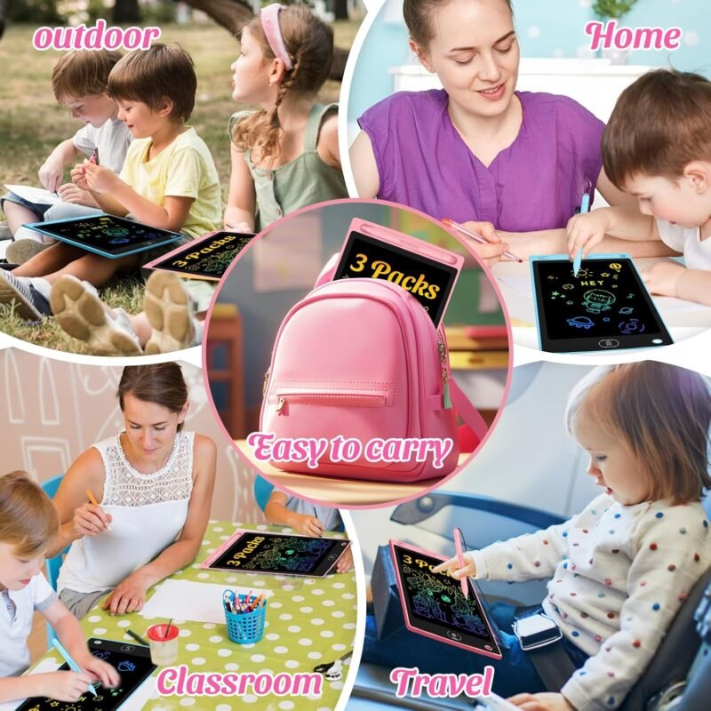 20 Pack LCD Writing Tablet for Kids - Erasable and Reusable Toddler Doodle Board in 8.5 inch, Ideal Drawing Pad for Learning Toy for Ages 3-8, Gift for Girls Boys (20 Pack) - Image 7