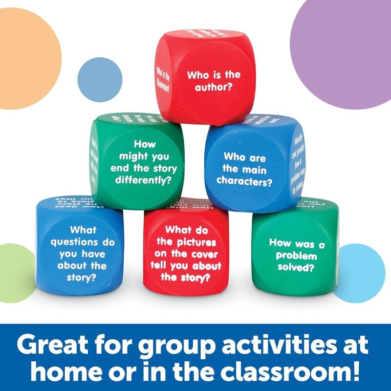 Learning Resources Reading Comprehension Cubes - Set of 6, Kids Ages 6+ Teacher and Classroom Supplies, Reading Aids for Kids - Image 4