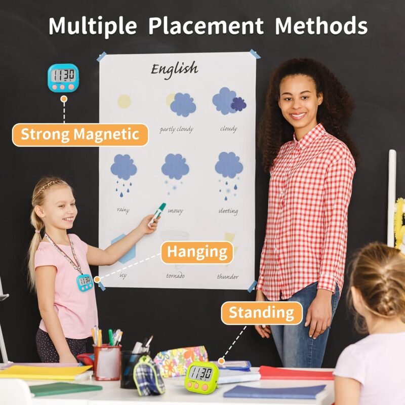 Classroom Timers for Teachers Kids Large Magnetic Digital Timer 2 Pack - Image 3