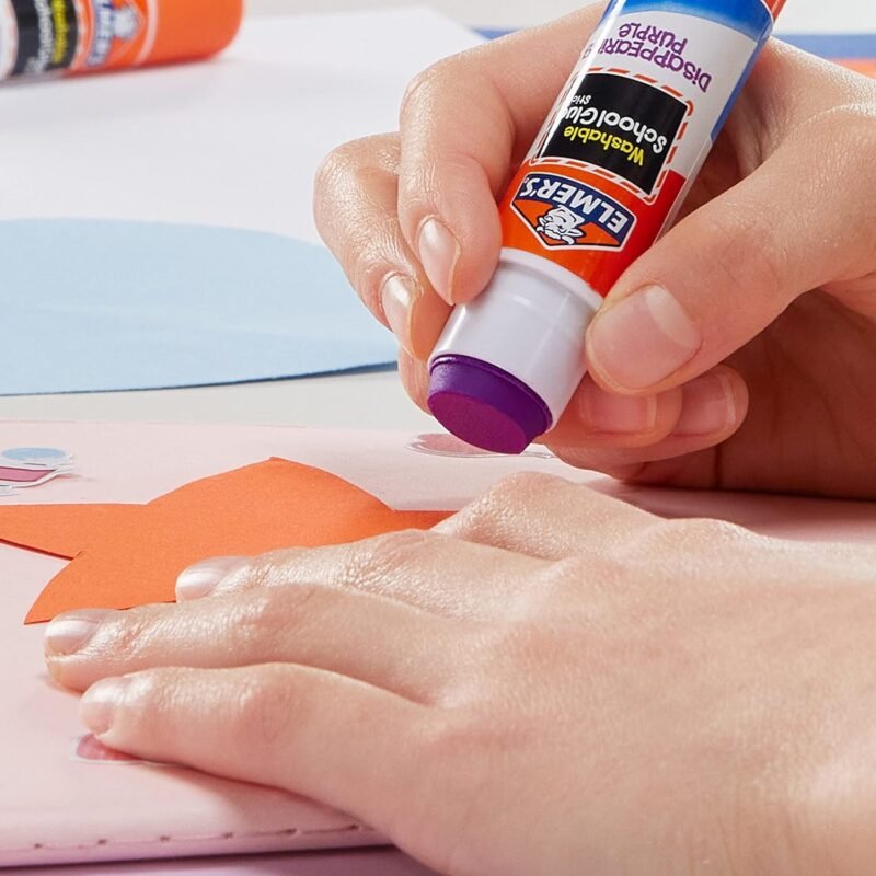 Elmer's Disappearing Purple School Glue Sticks, 0.24 oz Each, 4 Sticks per Pack (E543) - Image 4