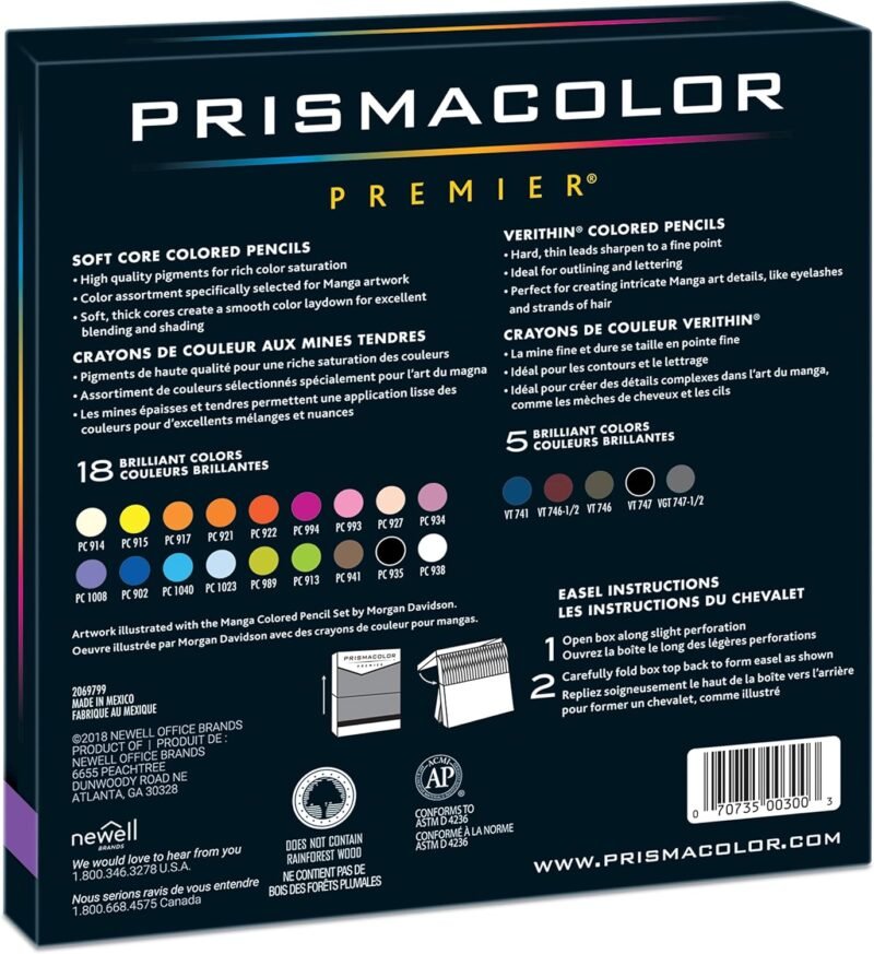 Prismacolor Premier Colored Pencils, Manga Colors, Adult Coloring, 23 Pack - Image 7