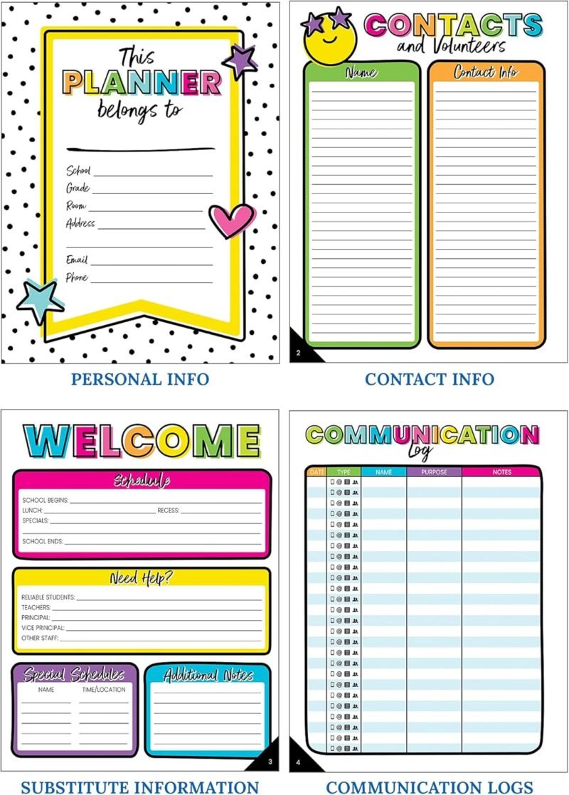 Carson Dellosa Kind Vibes Teacher Planner—Undated Weekly/Monthly Lesson Plan Book and Record Organizer for Classroom or Homeschool (8 inches x 11 inches) - Image 6