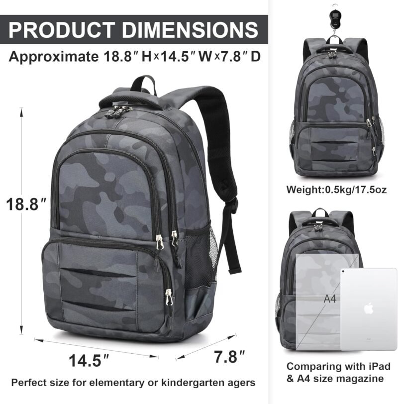 rickyh style Lightweight Elementary Durable Backpack Student Kids Waterproof Backpack - Image 3