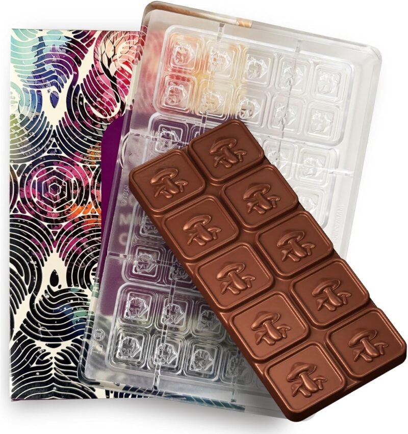 Mushroom, Polycarbonate Chocolate Mold, 50mL (65 gram), 10 Piece Bar