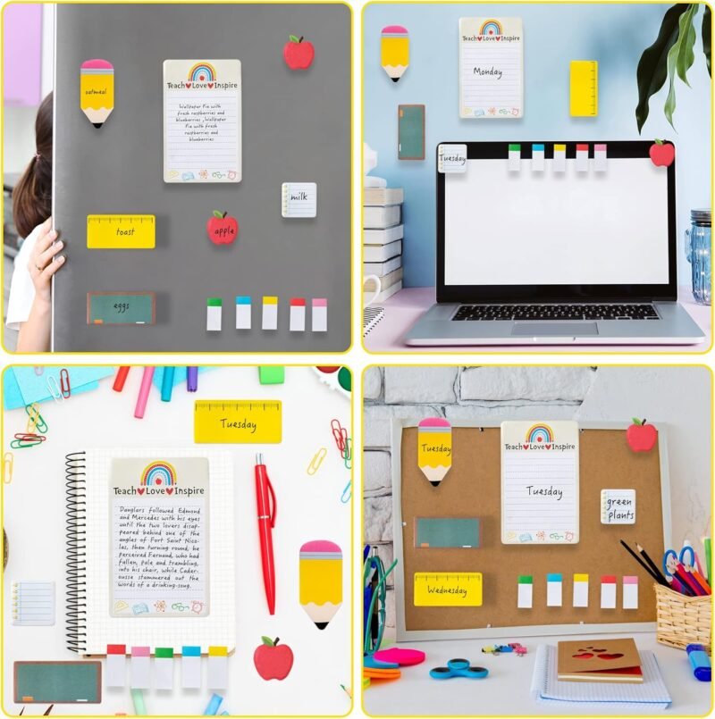Teaching is A Work of Heart Sticky Notes Set Blackboard Self-Stick Note Pads Teacher Appreciation Gift Writing Memo Pads School Office Supplies - Image 5