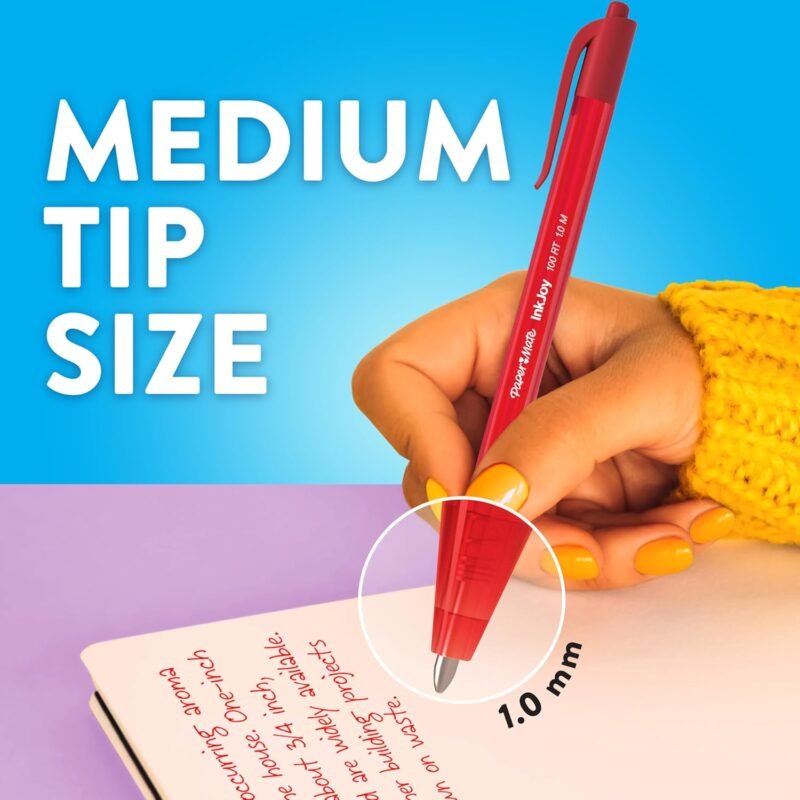 Paper Mate InkJoy 100RT Retractable Ballpoint Pens, Medium Point (1.0mm), Assorted, 20 Count - Image 5