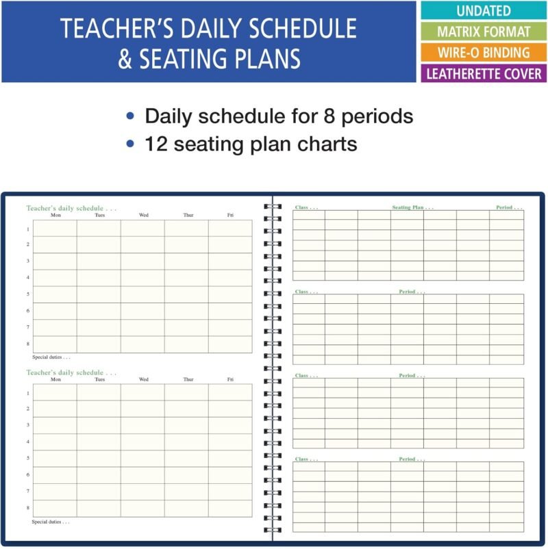 8 Period Teacher Lesson Plan; Days Vertically Down The Side (W208) - Image 3