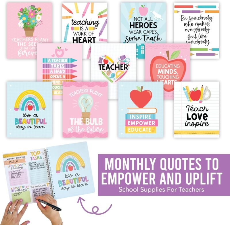 Hadley Designs Teacher Planner 2025-2026 – Undated Teacher Planners, Homeschool Lesson Planner Book For Teachers Must Haves, Lesson Plan Book For Teachers Classroom Supplies & Appreciation Gifts - Image 5