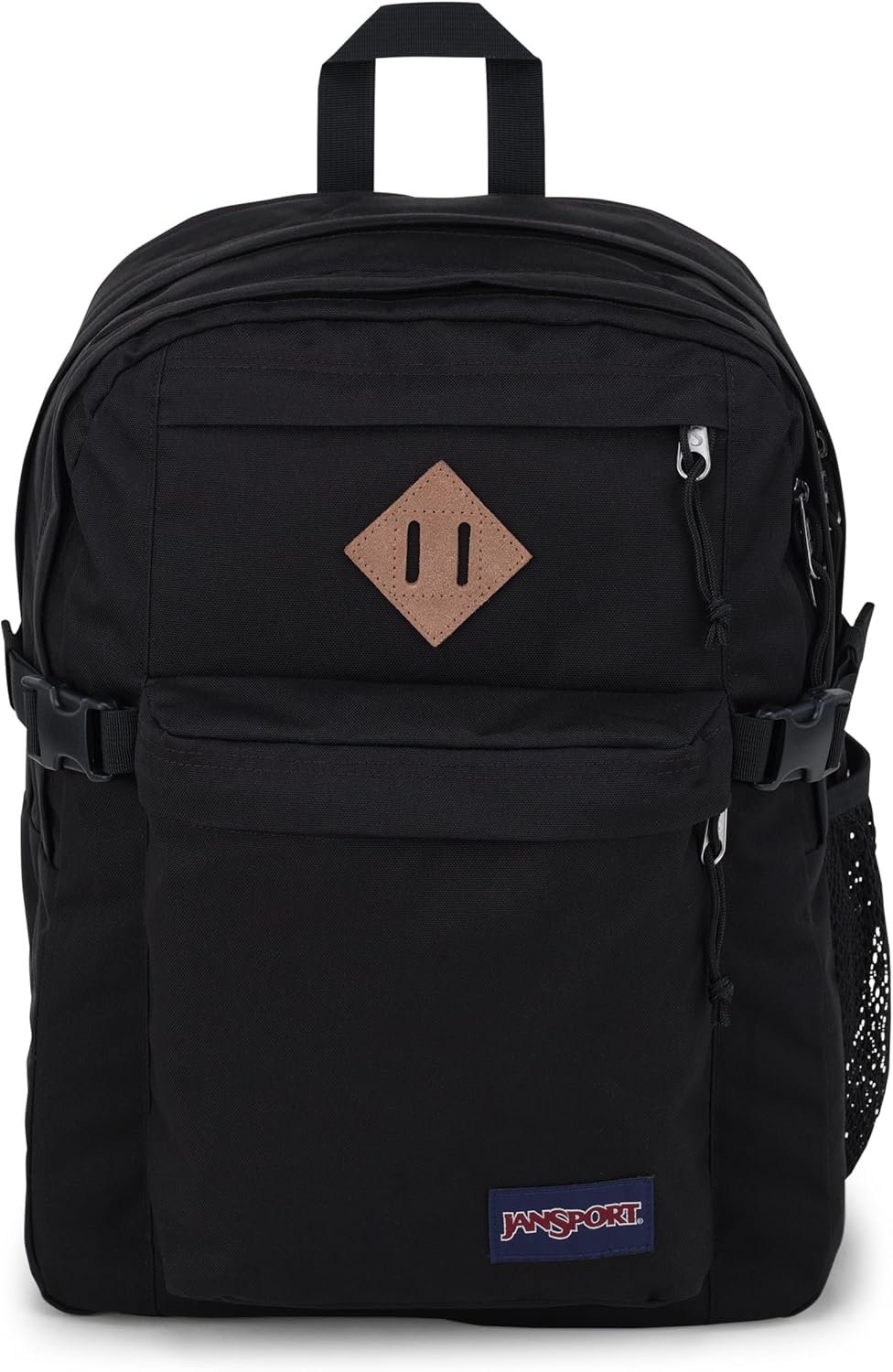 JanSport Main Campus Backpack - Travel or Work backpack w 15-Inch Laptop Sleeve and Dual Water Bottle Pockets, Black