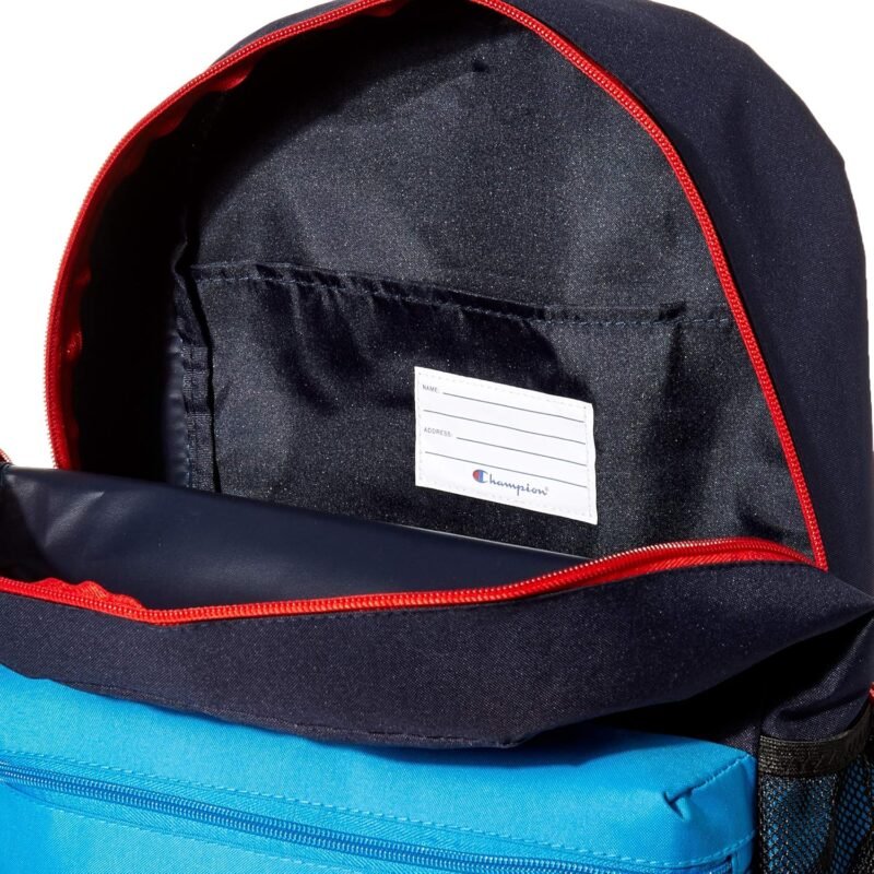 Champion Youthquake Backpack, Navy/Turquoise, Youth Size - Image 3