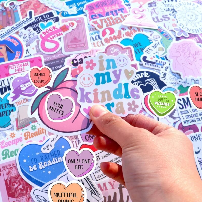 120 PCS Romance Book Stickers for Kindle, Bookish Sticker Pack for Readers Adult Spicy Booktok Vinyl Decals for Laptop IPAD Reader Water Bottle Girls Waterproof - Image 8