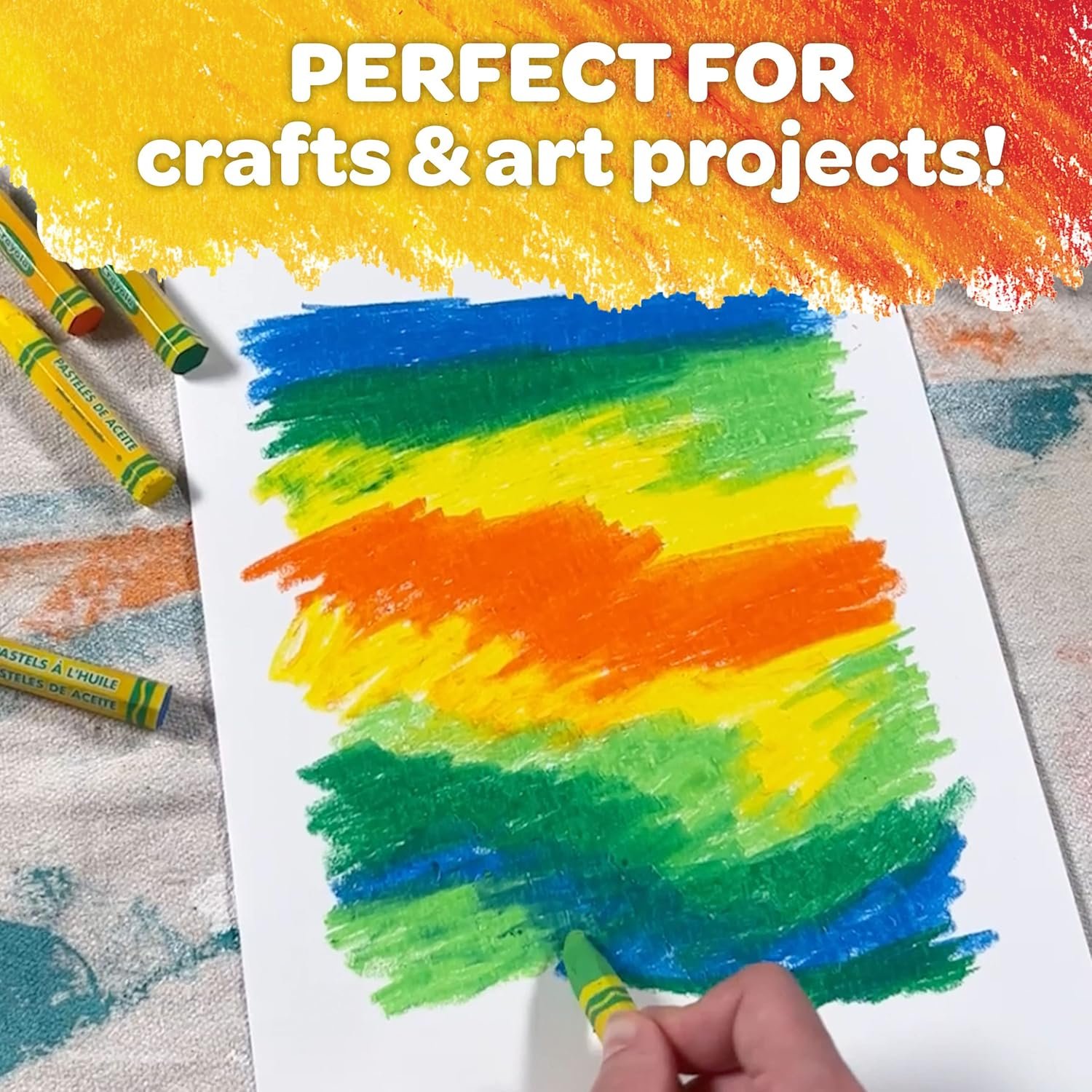 Crayola Oil Pastels Classpack (336ct), 12 Brilliant Opaque Colors, Kids Arts & Crafts, School Supplies for Classrooms, 4+ - Image 5