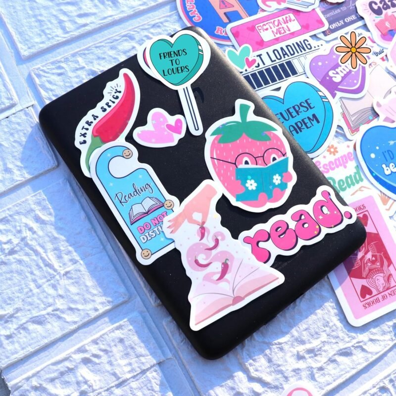 120 PCS Romance Book Stickers for Kindle, Bookish Sticker Pack for Readers Adult Spicy Booktok Vinyl Decals for Laptop IPAD Reader Water Bottle Girls Waterproof - Image 2