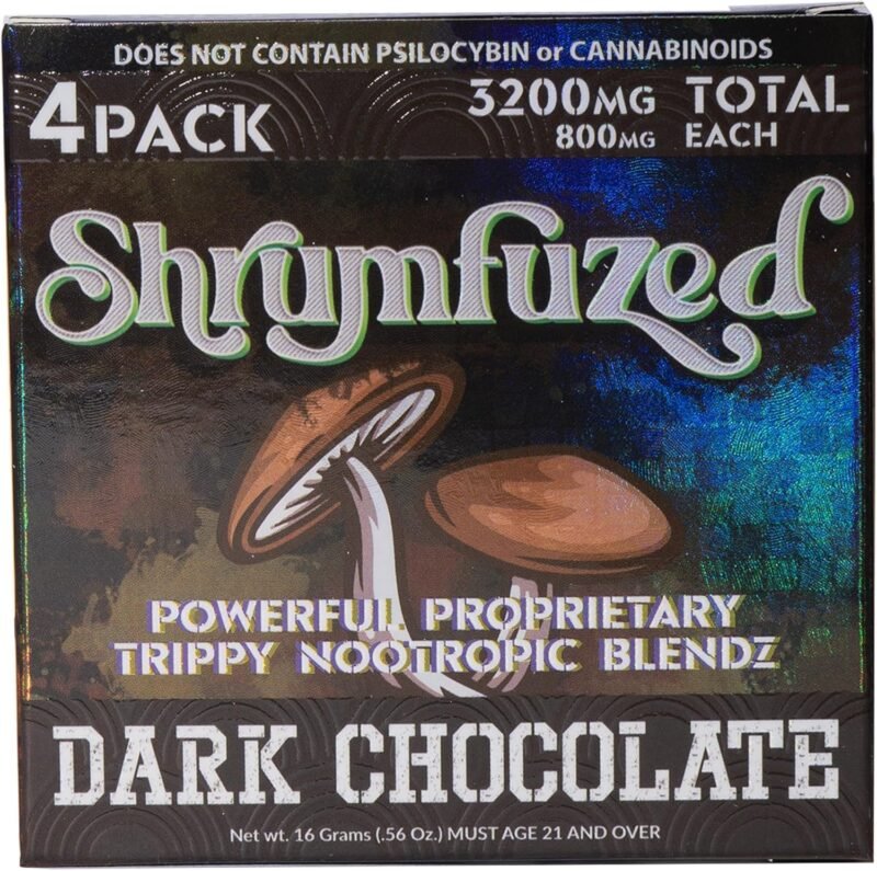 Proprietary Nootropic Gummy 8000mg - Lion's Mane, Reishi, Chaga, and Cordycep Nootropic Tripee Mushroom Blend (4, Dark Chocolate)