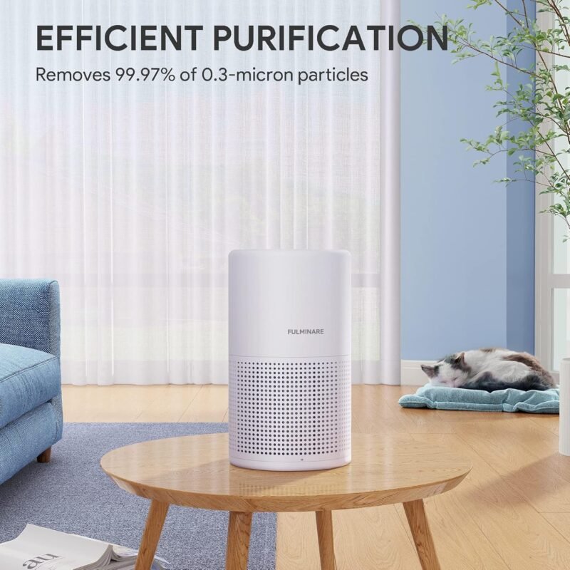 Air Purifiers for Bedroom, FULMINARE H13 True HEPA Air Filter, Quiet Air Cleaner With Night Light,Portable Small Air Purifier for Home, Office, Living Room - Image 7