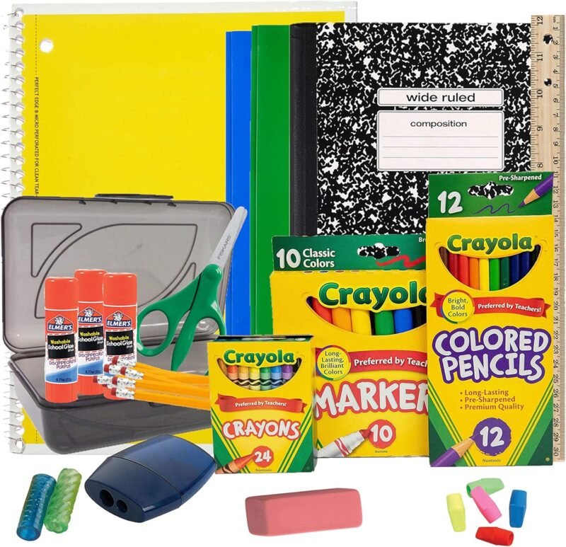 Back to School Supplies Bundle for Elementary Grades K-5 - School Supply Kit | Back to School Essentials - 32 Pieces