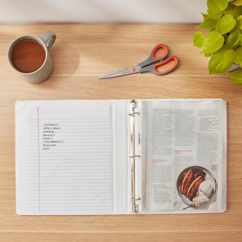 Amazon Basics 3-Ring Binder, 1-Inch - White, 4-Pack - Image 6