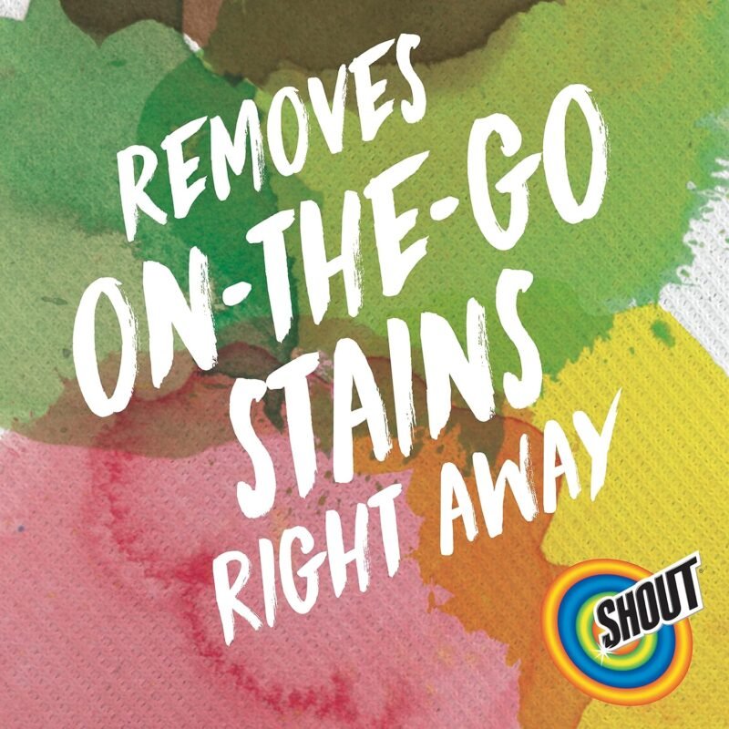 Shout Wipes Stain Remover for Clothes Laundry, Instant Stain Remover and Individually Wrapped, Travel Essentials, Works on Everyday Stains, 12 Wipes per Carton (6 Cartons) - Image 2