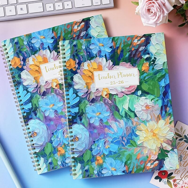Teacher Planner 2025-2026 - Teacher Lesson Plan Book 2025-2026 from Jul. 2025 to Jun. 2026, 11" x 8.5", Weekly & Monthly Lesson Planner for Teachers - Floral - Image 2