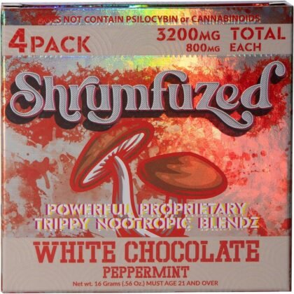 Proprietary Nootropic Gummy 8000mg - Lion's Mane, Reishi, Chaga, and Cordycep Nootropic Tripee Mushroom Blend (4, White Chocolate Peppermint)