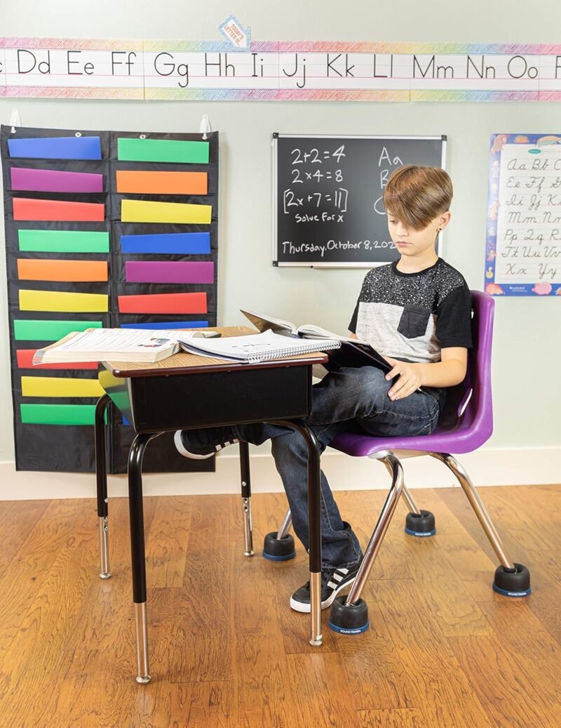 Bouncyband Wiggle Wobble Chair Feet – Transform a Standard School Chair into a Wobble Chair – Chair Feet for Classroom Help Improve Concentration and Calm Children Aged 3+ - Image 2