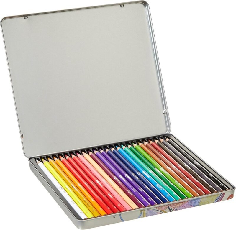 Amazon Basics Colored Pencils for Coloring and Drawing, Premium, Soft Core, Back to School Supplies, 24 Count (Pack of 1), Multicolor - Image 3