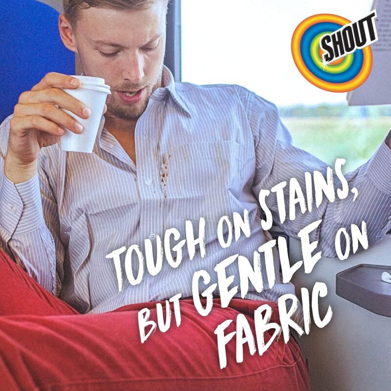 Shout Wipes Stain Remover for Clothes Laundry, Instant Stain Remover and Individually Wrapped, Travel Essentials, Works on Everyday Stains, 12 Wipes per Carton (6 Cartons) - Image 3