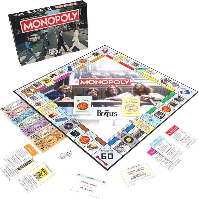 Monopoly: The Beatles, Play as Rocky Raccoon, Maxwell's Silver Hammer, I Am The Walrus & More, Officially Licensed Collectible Game Based on The Beatles Rock Band for 2-6 Players - Image 3