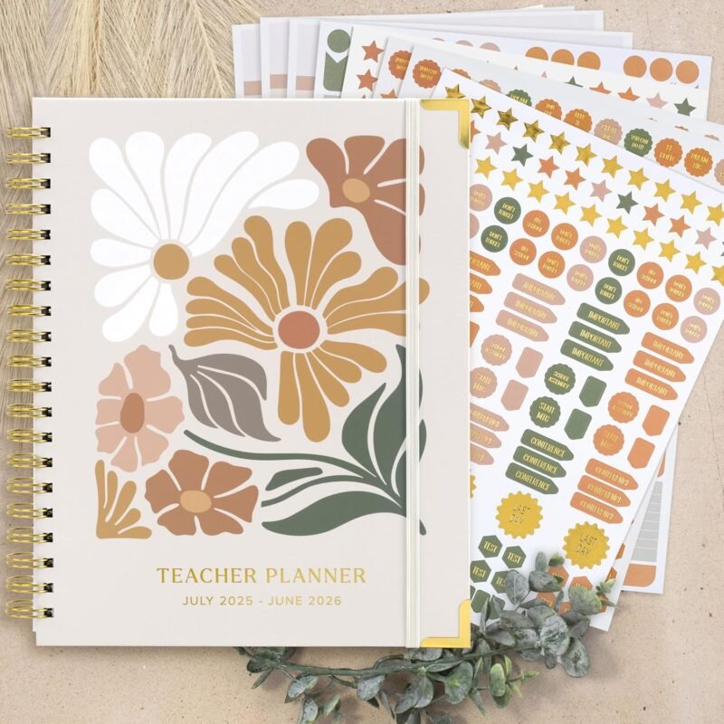 Aesthetic Teacher Planner For The 2025-2026 Academic School Year - Your All Incl. 8.5" x 11" Lesson Plan Book Supplies - Easily Organize Your Daily, Weekly & Monthly Classroom/Homeschool Schedule - Image 6