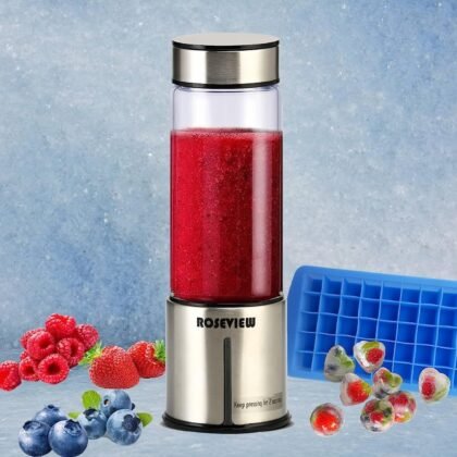 Portable Smoothie blender Glass bottle Mini USB rechargeable 2 battery Handheld Shakes blend Cup USB juicer Cordless Personal smoothies maker mixer