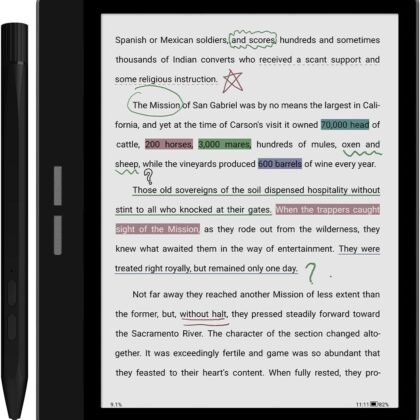 Bigme B751C Color ePaper Tablet 7 Inch for Note-Taking, Reading and Writing with Case and Stylus