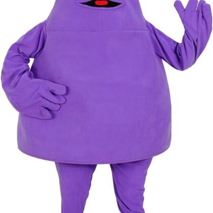 Grimace Costume Purple Grimace Adult Kids Halloween Costume Suit Grimace Mascot Costume