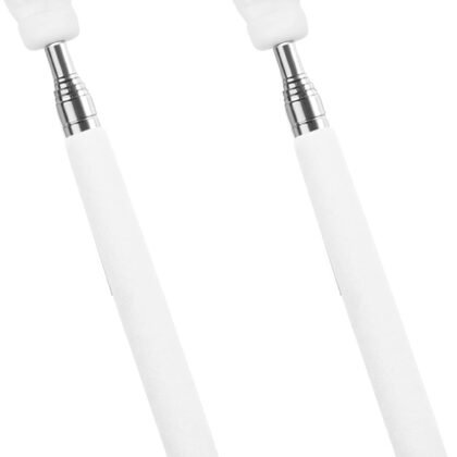 2 Pcs Telescopic Teacher Pointer Finger, Retractable Hand Pointer Teacher Pointers for Classroom, Mini Extendable Pointer Finger Pointer Stick Elementary School Kindergarten Teacher Supplies (White)