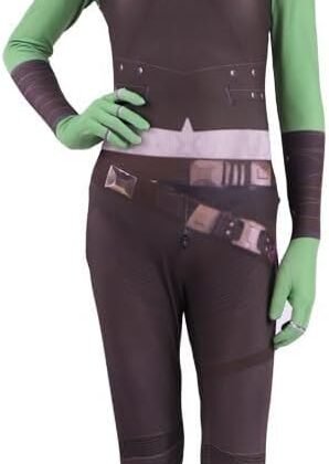 Girls Gamora Costume Kids Guardians Bodysuit