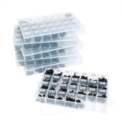 Really Good Stuff EZread Black Plastic Magnetic Lowercase Letters - 6 Case Classroom Set - 6 Storage Cases, 1,440 Letters
