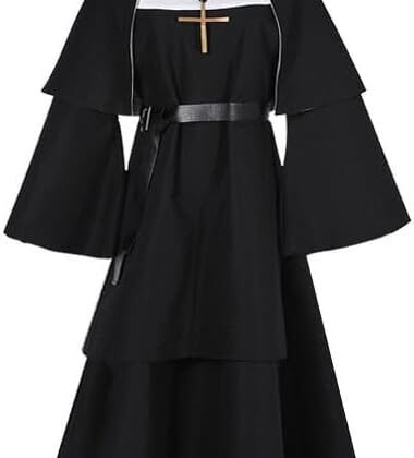 The Nun Costume Halloween Horror Nun Costume Full Set Movie The Nun Costume Outfit For Women