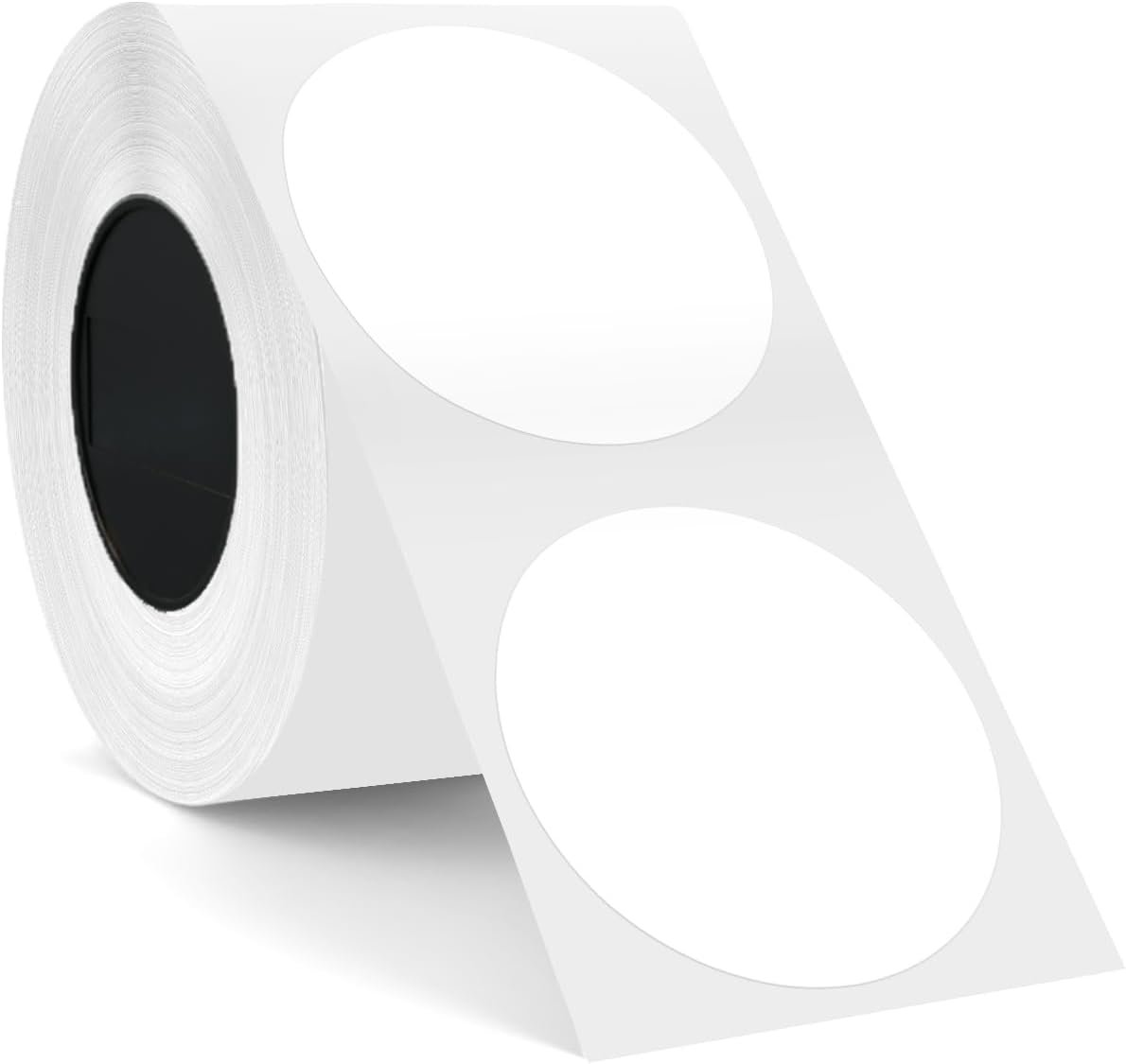 SUPVAN T50M Series Label Maker Tape, Round Size Φ2 140 Labels/Roll Genuine Laminated Thermal Label Tape Refill, Waterproof Oilproof Highly Adhesive Auto Detect Labels, Black on White