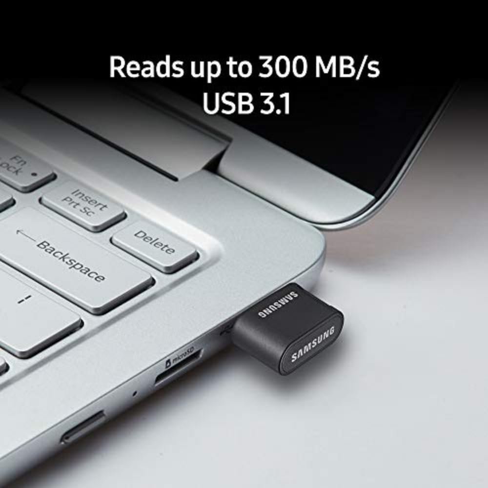 SAMSUNG FIT Plus 3.1 USB Flash Drive, 128GB, 400MB/s, Plug In and Stay, Storage Expansion for Laptop, Tablet, Smart TV, Car Audio System, Gaming Console, MUF-128AB/AM,Gunmetal Gray - Image 7