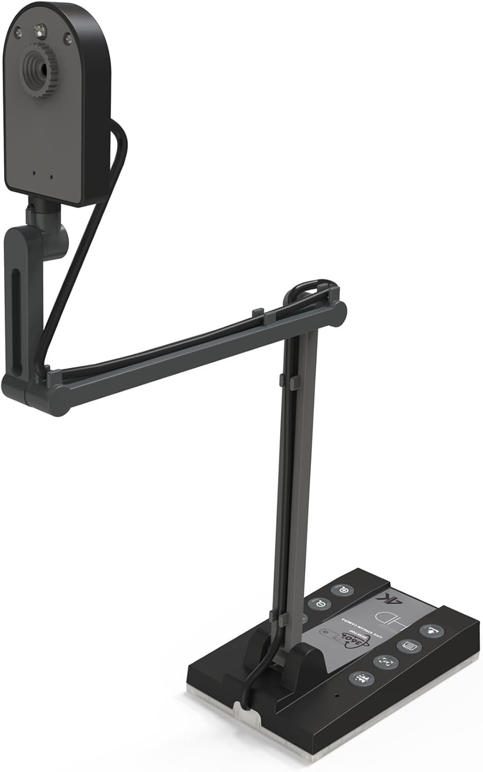 TreasLin Document Camera for Teachers HDMI USB-C 15MP HDIM Document Camera, Remote Learning Classroom Presentations Camera Art Classes Online Teaching with Multi Angle Rotation Adjustment LED Light