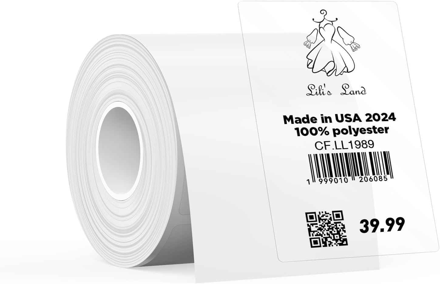 SUPVAN T50M Series Label Maker Tape, Black on Transparent 1.57" × 2.36" (50mm × 80mm) 95 Labels/Roll Genuine Laminated Thermal Label Tape Refill, Waterproof Oilproof Adhesive Auto Detect Labels