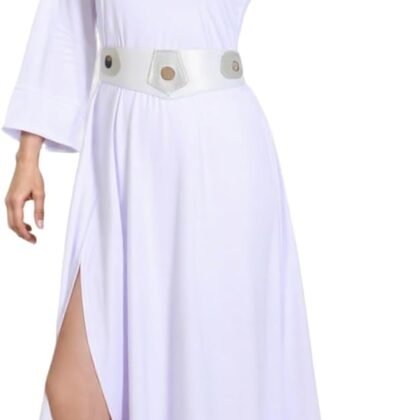 Womens Star Costume Long Hooded Princess Dress Halloween Tunic Robe with Belt