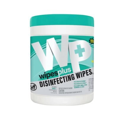 Disinfecting Surface Wipes Canister Bleach Free with Lemon Scent for Home and Business, 240 Count
